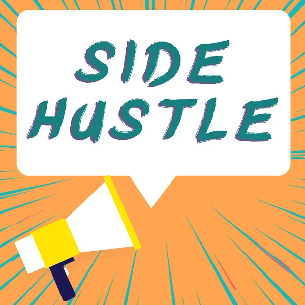 Expositor Conceptual Side Hustle Word Escrito Camino Hacer Algo Dinero — Foto de Stock