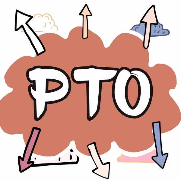 Pto Internet Konzept Arbeitgeber Gewährt Entschädigung Für Persönlichen Urlaub — Stockfoto
