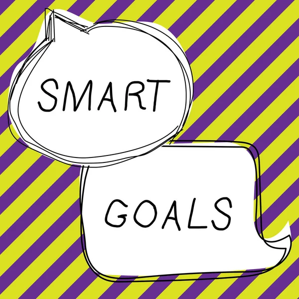 Konzeptionelle Bildunterschrift Smart Goals Konzept Bedeutet Mnemonic Als Grundlage Für — Stockfoto