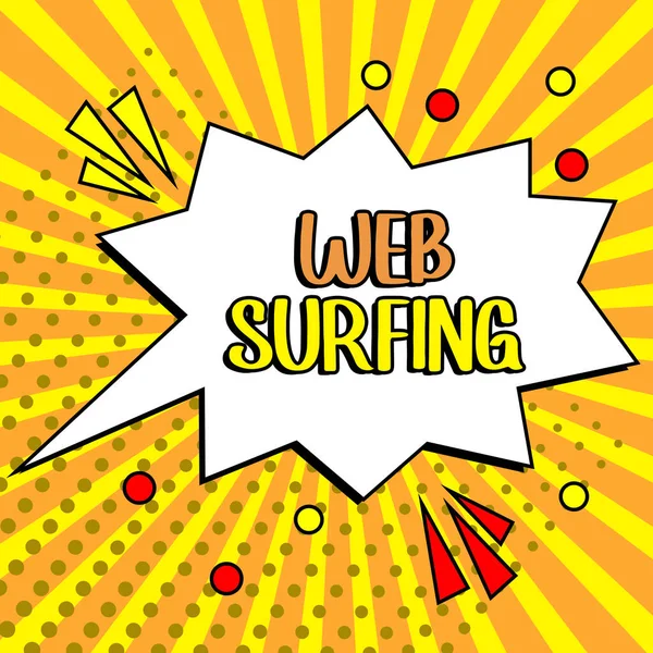 Teksten Weergeven Websurfen Zakelijk Overzicht Springen Surfen Van Pagina Naar — Stockfoto