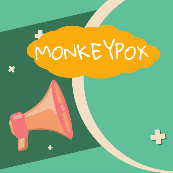 Sinal Texto Mostrando Monkeypox Poxvirus Conceito Negócio África Causada Principalmente — Fotografia de Stock