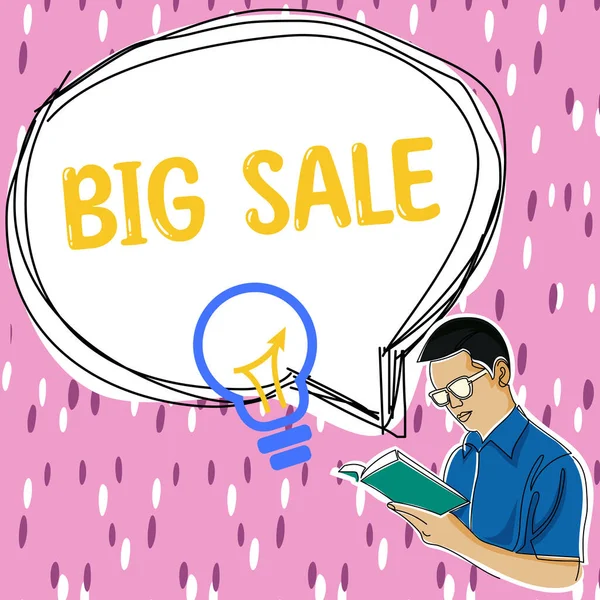 Знак Отображения Big Sale Word Written Putting Products High Discount — стоковое фото