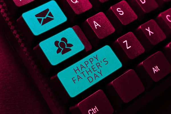 Sinal Texto Mostrando Feliz Dia Dos Pais Business Abordagem Época — Fotografia de Stock
