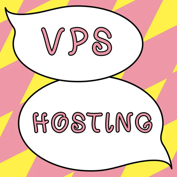 Skriva Visa Text Vps Hosting Word För Härmar Dedikerad Server — Stockfoto