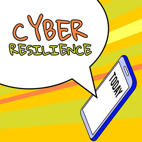 Konceptuel Visning Cyber Resilience Internet Concept Måle Hvor Godt Virksomhed - Stock-foto