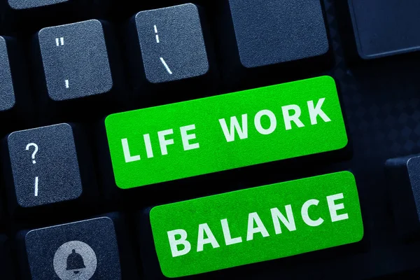 Konceptuell Visning Liv Arbete Balans Word Skrivet Stabilitet Person Behov — Stockfoto