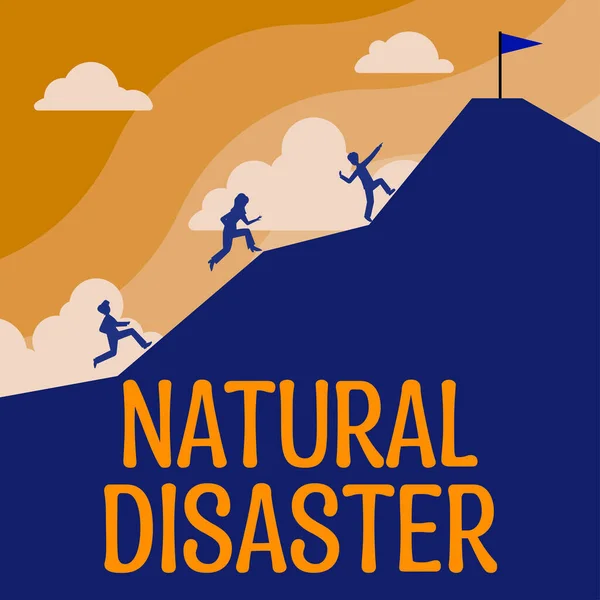 自然災害の兆候を示すインスピレーション 自然と自然の原因から発生するビジネスアイデア — ストック写真