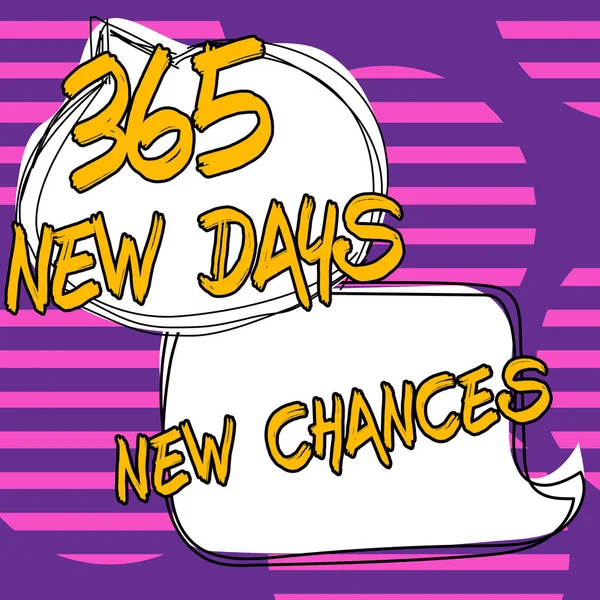 Texte Manuscrit 365 New Days New Chances Business Showcase Début — Photo