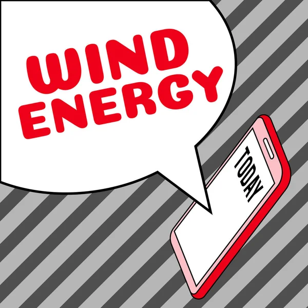 Metnin Yazılması Rüzgâr Enerjisi Konsepti Rüzgarın Elektrik Üretmek Için Hangi — Stok fotoğraf