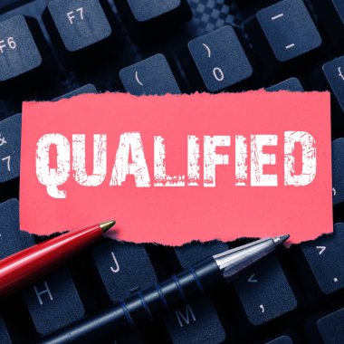 İlham nitelikli, iş konseptini gösteren metin resmi olarak sertifikalı bir iş yapmak için eğitildi