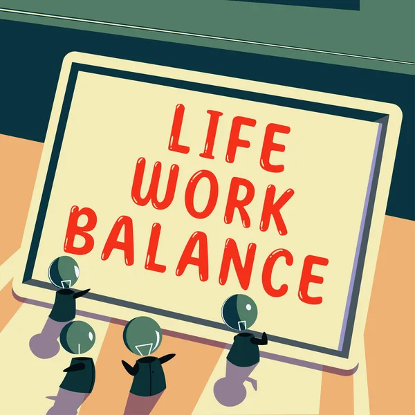 写文章 展示生活与工作的平衡 商业在工作与个人时间之间的平衡 — 图库照片