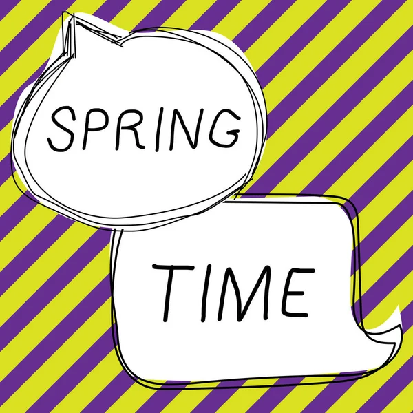Conceptual Display Spring Time Business Approach Temperate Season Year Identified — Stock Photo, Image
