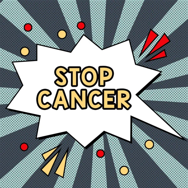 Εννοιολογική Λεζάντα Σταματήστε Τον Καρκίνο Επιχειρηματική Προσέγγιση Πρακτική Της Λήψης — Φωτογραφία Αρχείου