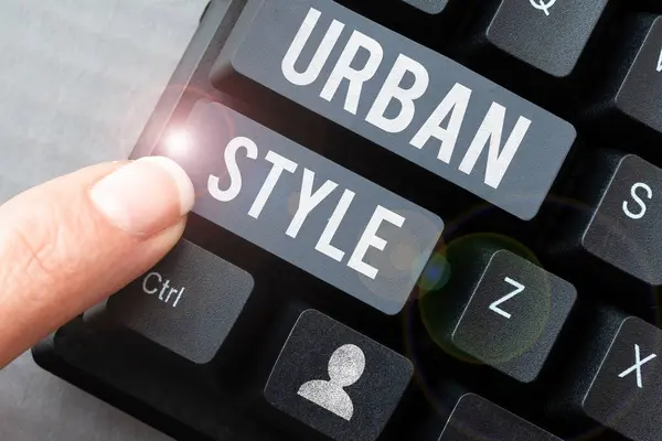 Konceptuell Bildtext Urban Style Affärsidé Mode Som Har Vuxit Fram — Stockfoto