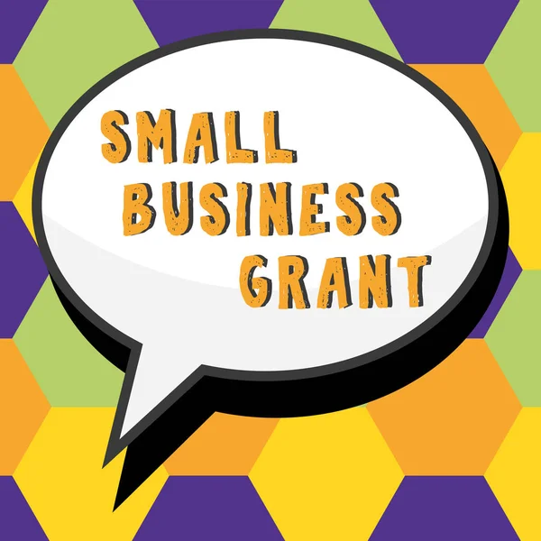 Cartello Visualizzazione Small Business Grant Parola Azienda Proprietà Individuale Nota — Foto Stock
