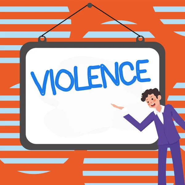 Konzeptuelle Zurschaustellung Gewalt Konzept Das Die Anwendung Physischer Gewalt Zum — Stockfoto