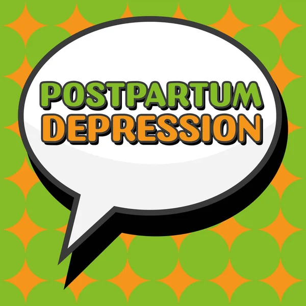 Tekst Pokazujący Inspirację Depresja Poporodowa Koncepcja Biznesowa Zaburzenia Nastroju Związane — Zdjęcie stockowe