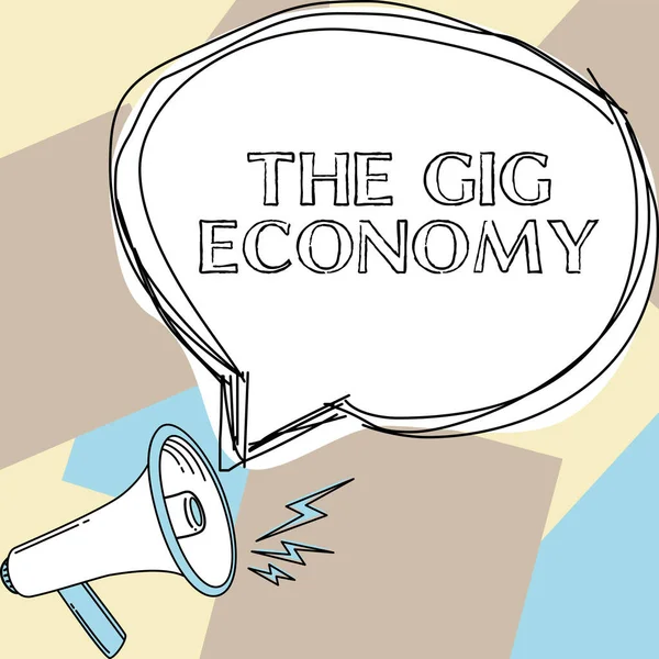 Didascalia Testo Che Presenta Gig Economy Word Written Market Short — Foto Stock