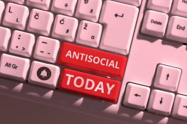 El yazısı metni Antisosyal, İş genel görünümü düşmanca veya organize topluma zararlı sapmalar