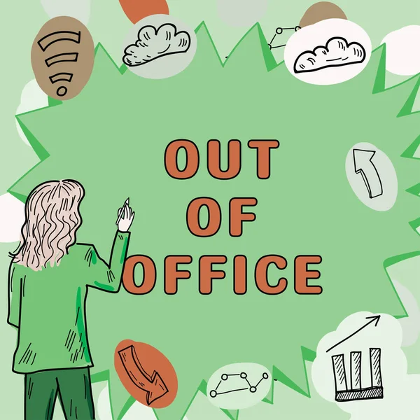 Metin başlığı Ofis Dışında Sunulan, İnternet Konsepti İş dışında Kimse Boş Zaman Ara Vermesin