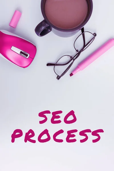 Seo Process 표시하는 비즈니스 사이트 트래픽의 증가하는 — 스톡 사진