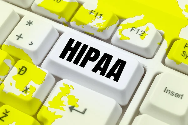 Szöveg Megjelenítése Hipaa Internet Concept Rövidítés Egészségbiztosítás Hordozhatóságát Jelöli — Stock Fotó