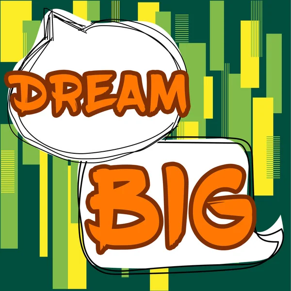 Conceptuele Weergave Dream Big Business Idee Denken Aan Iets Van — Stockfoto