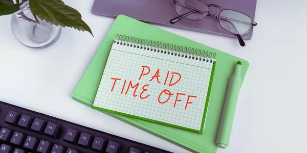 Χειρόγραφο Κείμενο Paid Time Επιχειρηματική Προσέγγιση Παραλαβή Πληρωμών Για Όχι — Φωτογραφία Αρχείου
