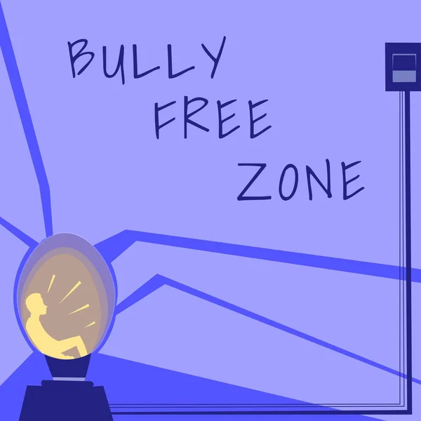 Didascalia Testo Che Presenta Bully Free Zone Business Idea Essere — Foto Stock