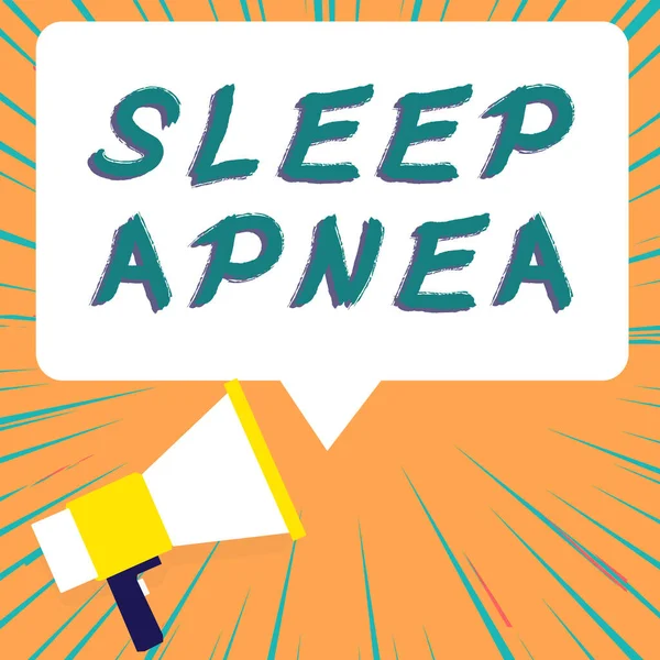 Sign displaying Sleep Apnea, Business showcase The temporary stoppage of breathing during sleep Snoring