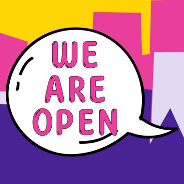 El yazısı metni Açtık, iş fikri. Engelleme ya da sınırlama engeli yok, her taraftan erişilebilir.