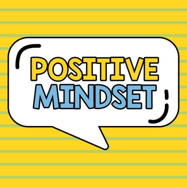 El yazısı, olumlu zihniyet, kavramsal fotoğraf, zihinsel ve duygusal tutum, iyi tarafından odaklanır.