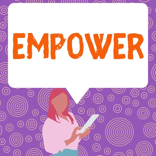 Conceptuele Bijschrift Empowerment Woord Voor Macht Bevoegdheid Geven Met Name — Stockfoto