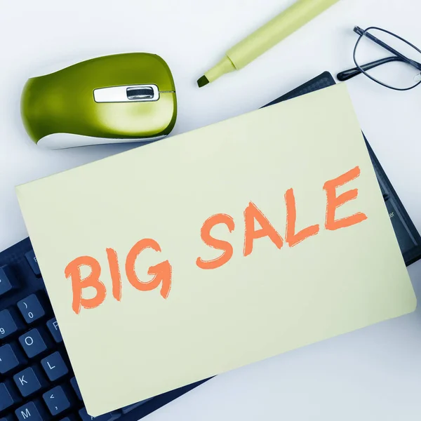Handwriting text Big Sale, Business showcase putting products on high discount Great price Black Friday