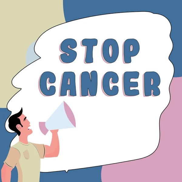 Εγγραφείτε Εμφάνιση Stop Cancer Word Συντάχθηκε Στις Πρακτική Της Λήψης — Φωτογραφία Αρχείου