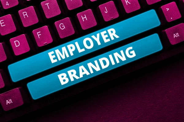 Sign Exibindo Employer Branding Internet Concept Processo Promoção Uma Empresa — Fotografia de Stock