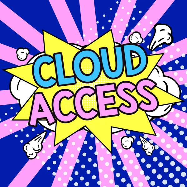 Konceptuell Display Cloud Access Konceptuell Foto Software Verktyg Mellan Organisationen — Stockfoto