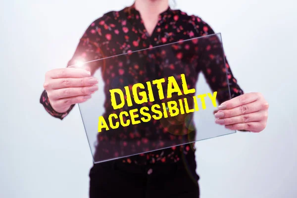 Text caption presenting Digital Accessibility, Internet Concept electronic technology that generates stores and processes data
