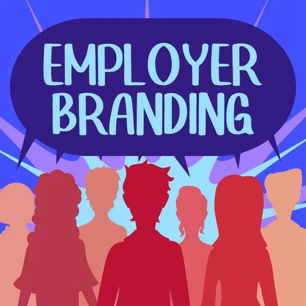 手写体标志雇主品牌 提升公司声誉的方法 — 图库照片