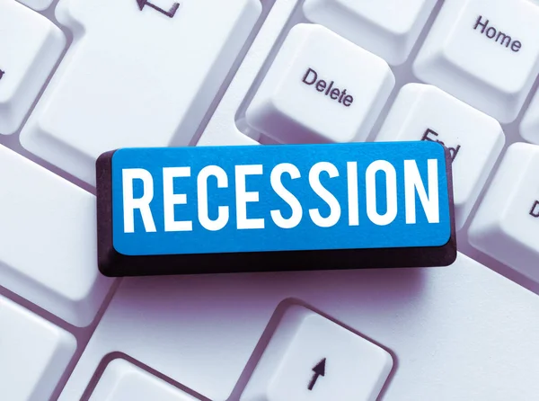 Konzeptionelle Darstellung Rezession Business Überblick Über Den Prozess Der Progressiven — Stockfoto