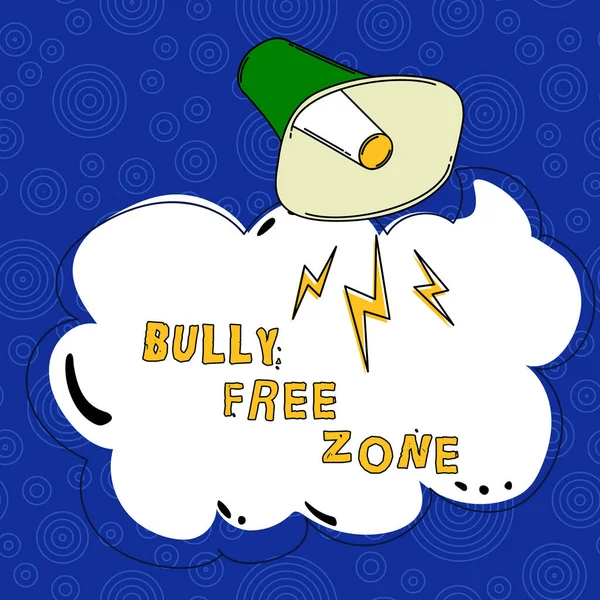 Segnale Scrittura Mano Bully Free Zone Business Concept Essere Rispettosi — Foto Stock