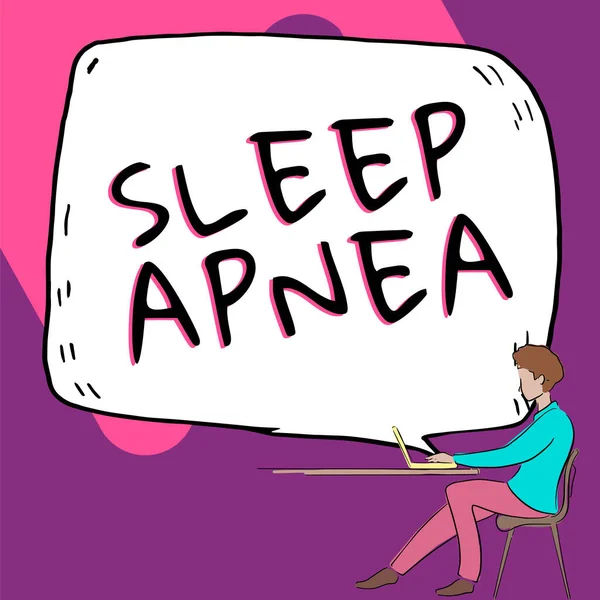 Sleep Apnea Business Overview 수면중 호흡의 일시적 기능을 — 스톡 사진