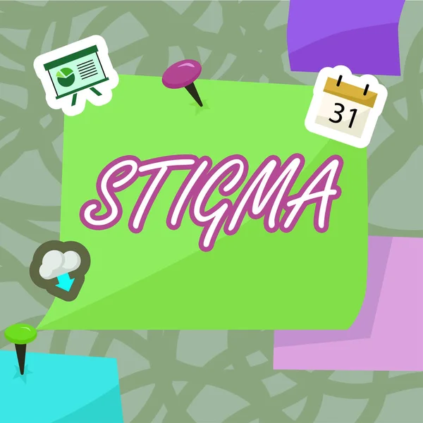 Segno Visualizzazione Stigma Concetto Significato Sensazione Disapprovazione Che Maggior Parte — Foto Stock