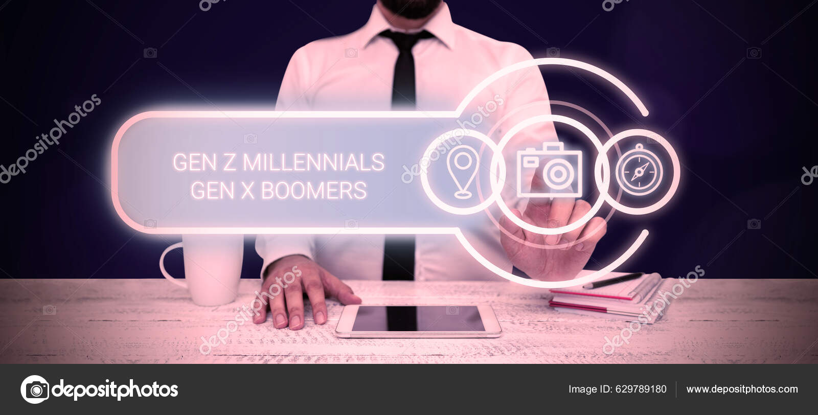 Inspiration Showing Sign Gen Millennials Gen Boomers Business Overview ...