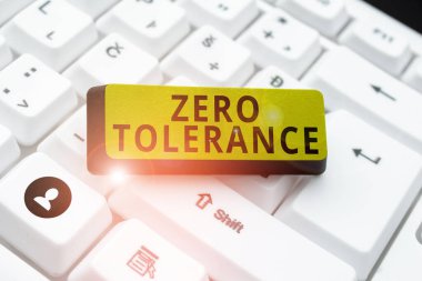 Kavramsal gösterge sıfır tolerans, kavramsal fotoğraf antisosyal davranışı veya uygunsuz davranışı kabul etmeyi reddetme