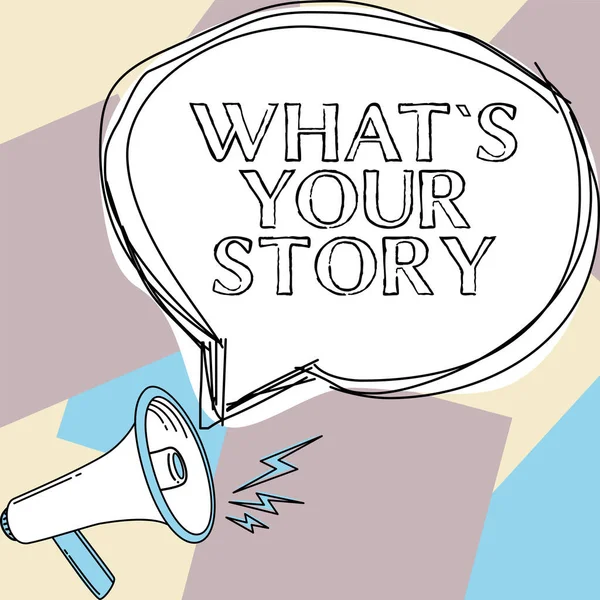 Inspiráló Szöveg What Your Story Business Concept Ask Someone Talk — Stock Fotó