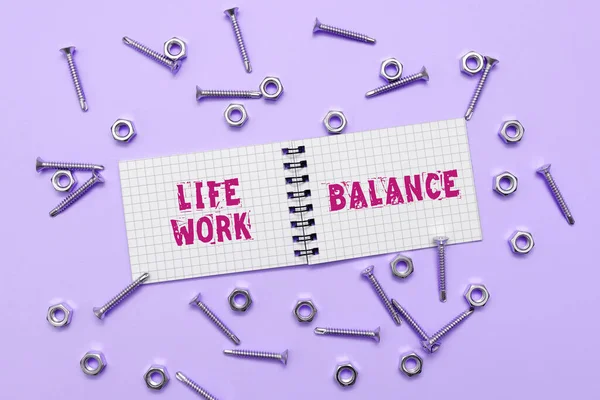 Textzeichen Für Life Work Balance Konzept Bedeutet Stabilität Die Der — Stockfoto
