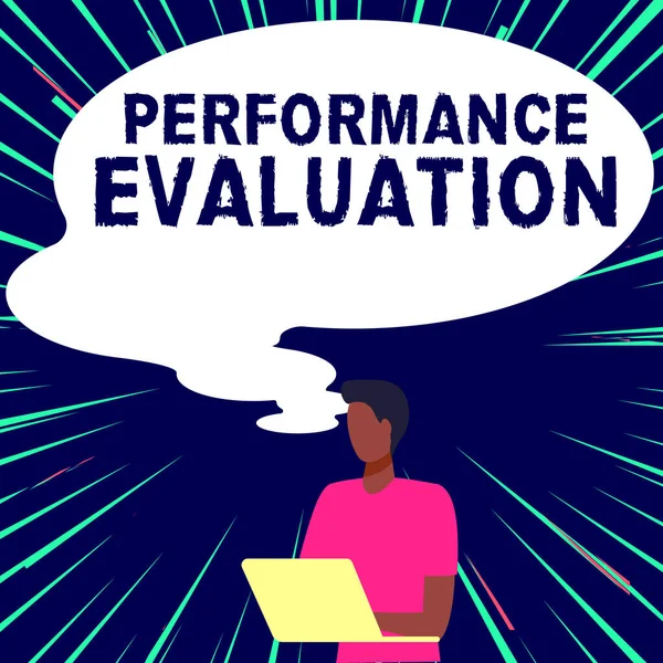 Conceptuele Bijschrift Performance Evaluation Word Written Ontwikkeling Actieplanning Van Een — Stockfoto