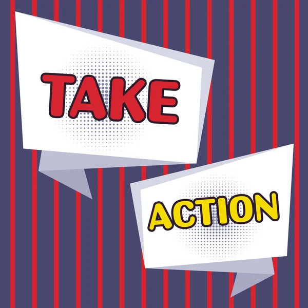 Escrevendo Exibindo Texto Take Action Ideia Negócio Aconselha Alguém Fazer — Fotografia de Stock