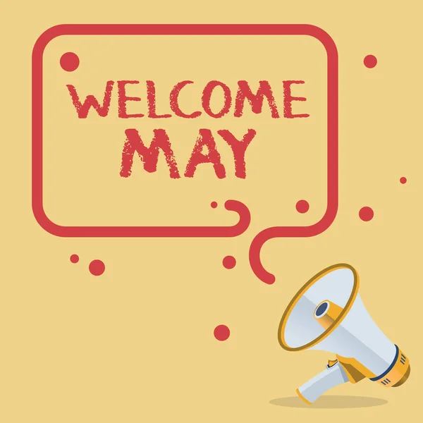 Podpis Tekstowy Prezentujący Witamy Maj Business Showcase Kalendarz Szósty Miesiąc — Zdjęcie stockowe